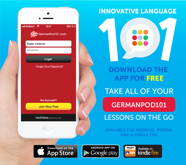 Learn German anywhere with GermanPod101 on your mobile device!